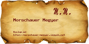 Morschauer Megyer névjegykártya